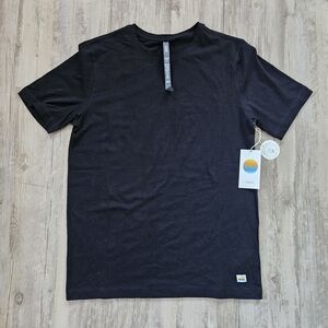 NWT Vuori Black Men's Tuvalu Tee Short Sleeve Pima Cotton Shirt Small Active